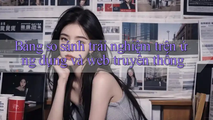 Bảng so sánh trải nghiệm trên ứng dụng và web truyền thống