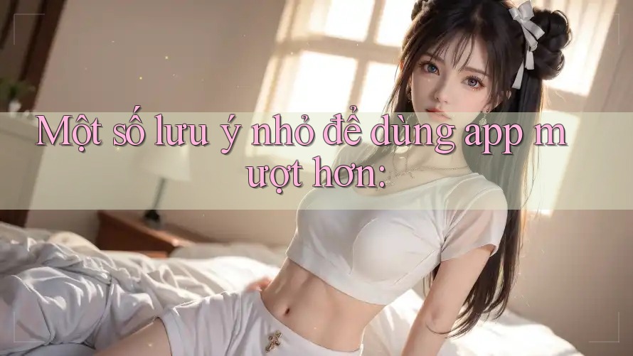 Một số lưu ý nhỏ để dùng app mượt hơn: